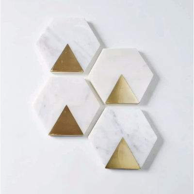 sin alma handcrafted elegant marble tea coaster - mtc015
