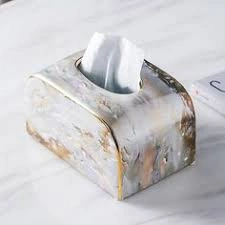 Handcrafted Marble Tissue Dispenser - MTD009-2