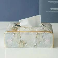 Handcrafted Marble Tissue Dispenser - MTD009-3