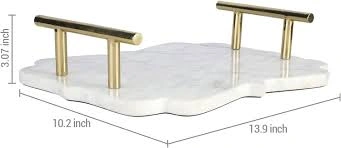 Handcrafted Elegant Marble Serving Tray - FST009-3