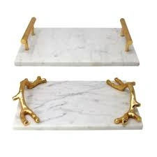 Handcrafted Elegant Marble Serving Tray - FST005-1