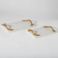 Handcrafted Elegant Marble Serving Tray - FST005-3