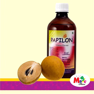 papilon food flavours and colours papilon concentrated liquid food flavour 500ml- chikoo flavour