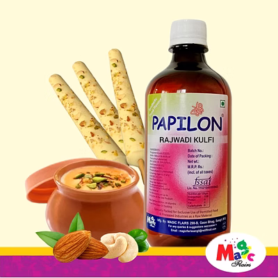 papilon concentrated liquid food flavour 500ml-rajwadi kulfi