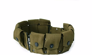 M1 Garand 10 Pocket OD Green Ammunition Belt Bandolier Canvas for U.S Army M1923 Cartridge WWII Springfield