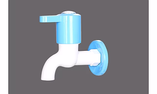 FUSION BLUE BIB COCK ( ISI CERTIFIED ) WHITE & BLUE COLOUR