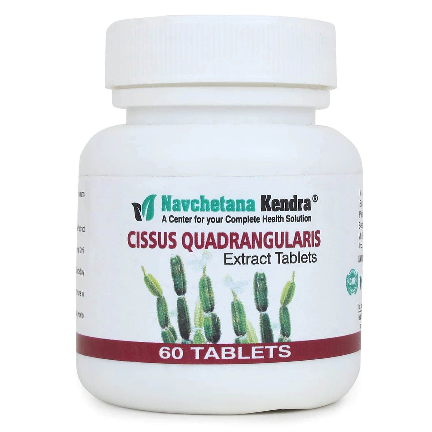 Navchetana Kendra Cissus Quadrangularis Tablets(60 Tablets)|Joint Pain and Fracture Bone-Cissus-60