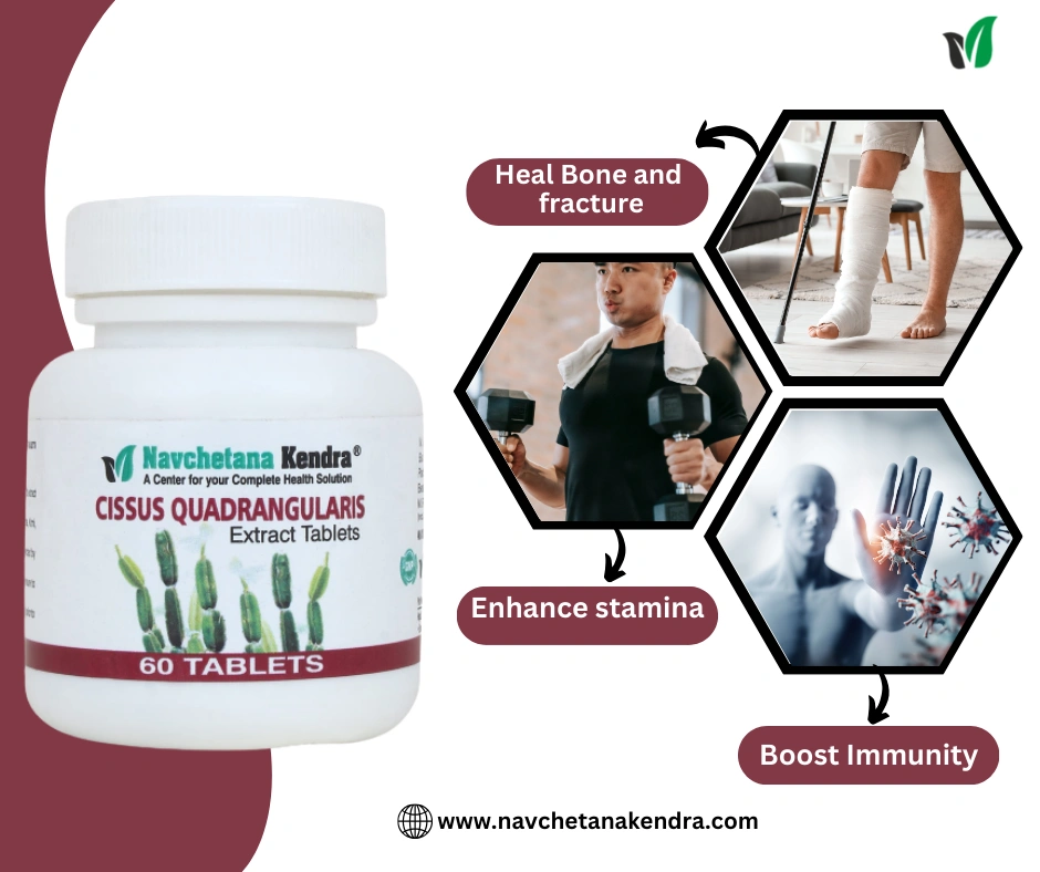 Navchetana Kendra Cissus Quadrangularis Tablets(60 Tablets)|Joint Pain and Fracture Bone-1