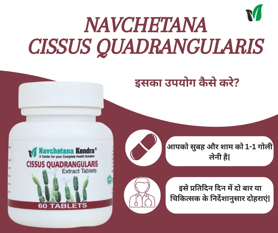 Navchetana Kendra Cissus Quadrangularis Tablets(60 Tablets)|Joint Pain and Fracture Bone-3