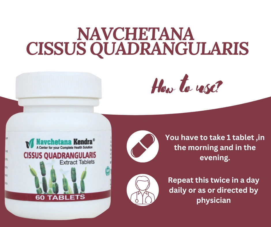 Navchetana Kendra Cissus Quadrangularis Tablets(60 Tablets)|Joint Pain and Fracture Bone-4