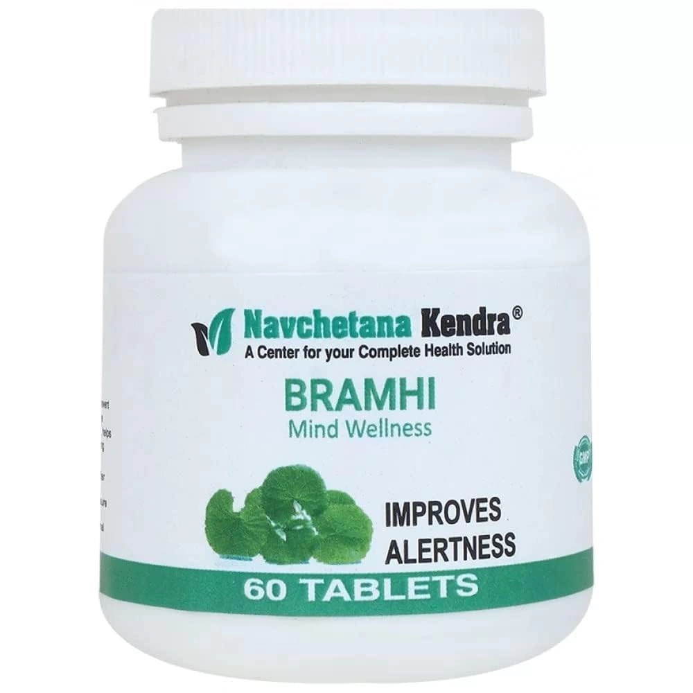 Navchetana Kendra Brahmi Tablets (60 Tablets)| Enhance Memory, Concentration , Focus-Brahmi-60