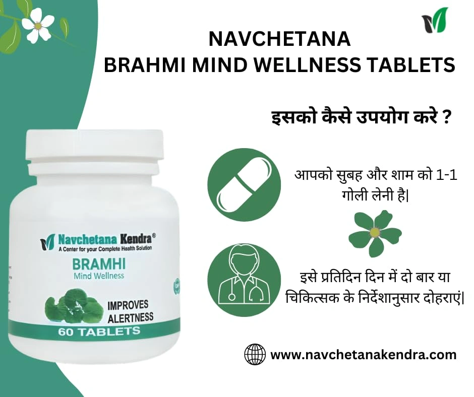 Navchetana Kendra Brahmi Tablets (60 Tablets)| Enhance Memory, Concentration , Focus-3