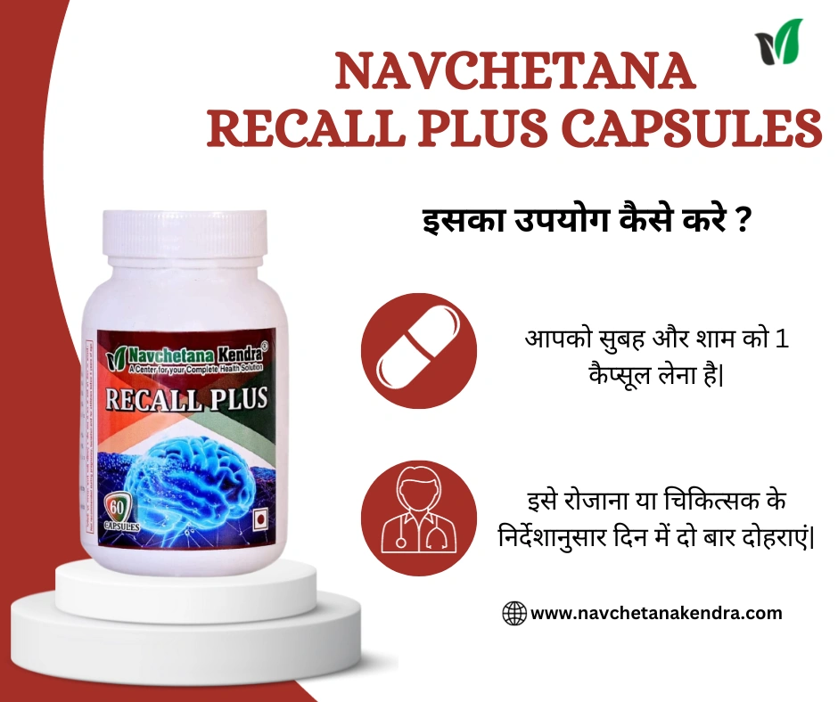 Navchetana Kendra Recall Plus Capsules(60 Capsules)| Enhance Concentration, Focus, Reduce Stress, Anxiety, Depression-3