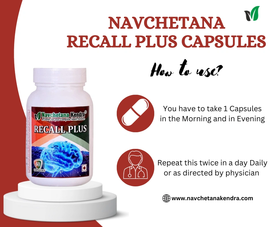 Navchetana Kendra Recall Plus Capsules(60 Capsules)| Enhance Concentration, Focus, Reduce Stress, Anxiety, Depression-4