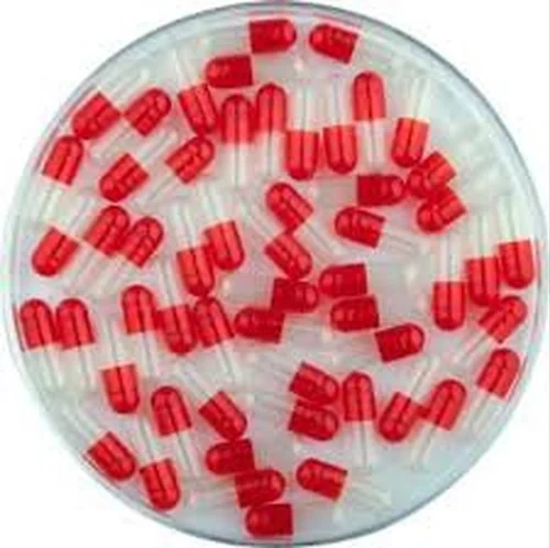 RED/WHITE EMPTY CAPSULES, Size 0-12557554