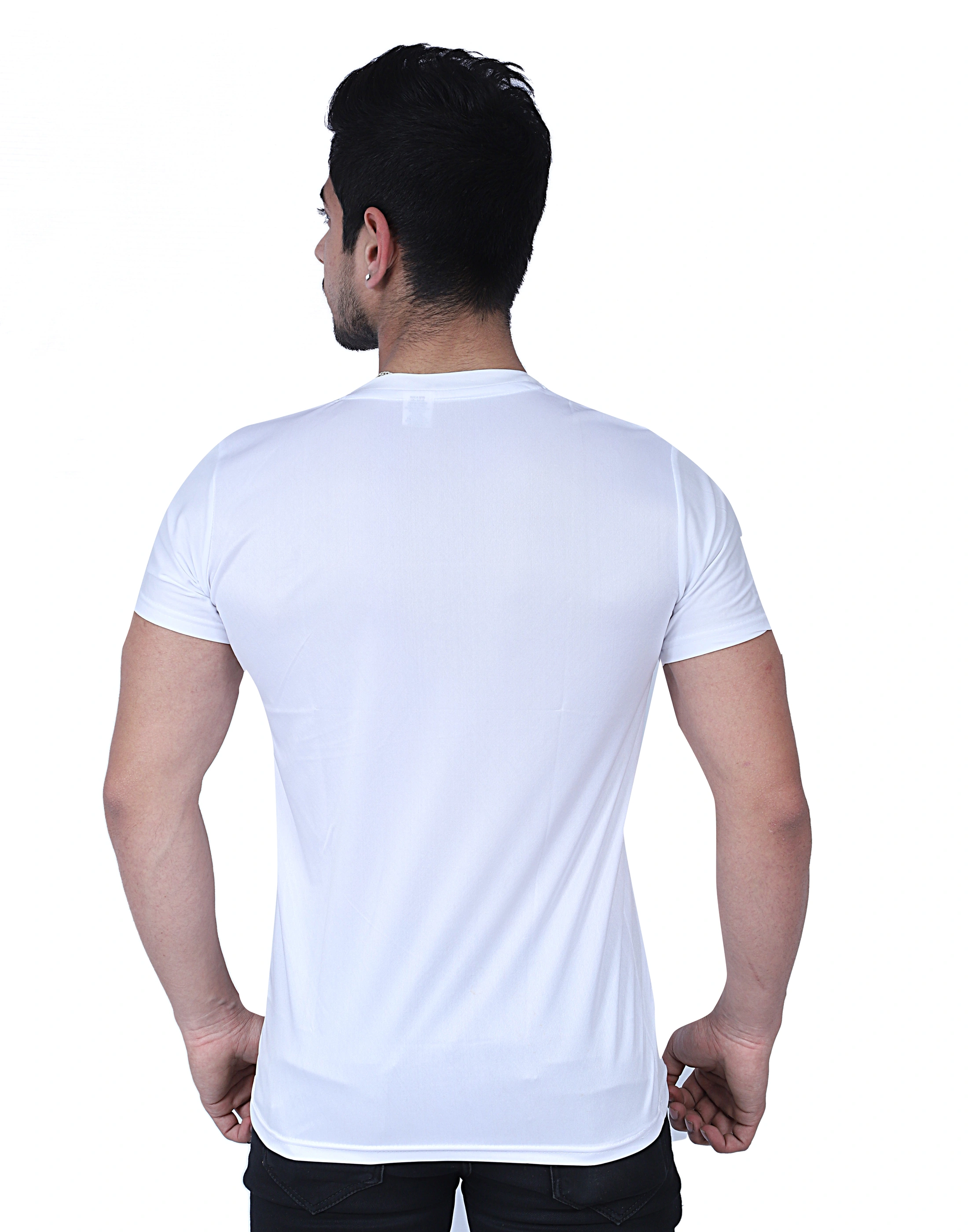 TSK Men's White Crew Neck T-Shirt (Classic &amp; Comfortable)-S-1