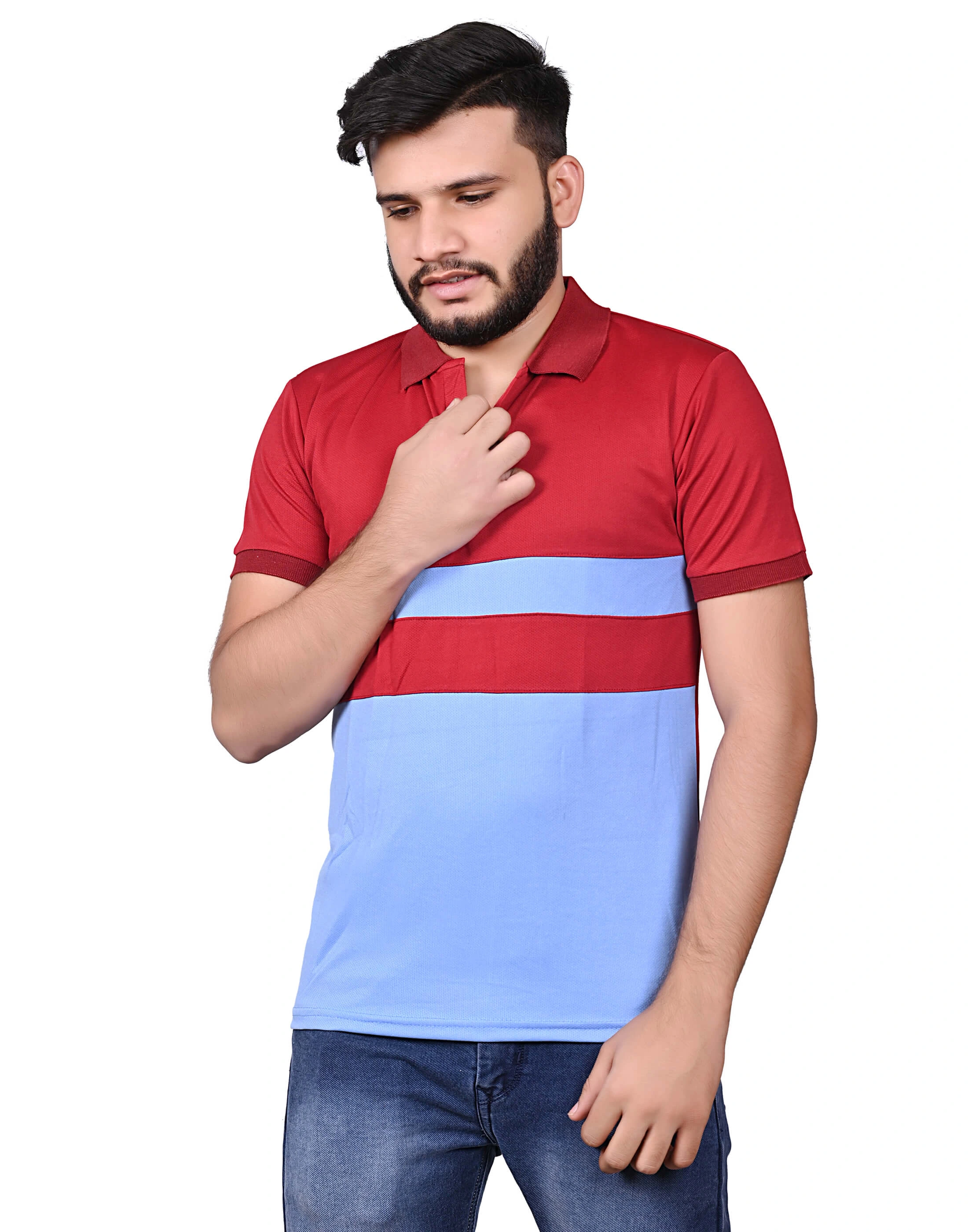 Men's Striped Polo