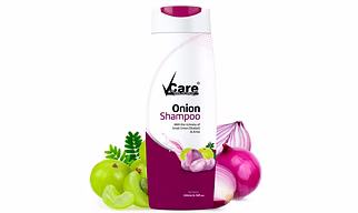 VCare Small Onion Shampoo for Hair Growth 200ml and Hair Fall Control - With Shallot Onion and Amla Suitable for Both Men & Women