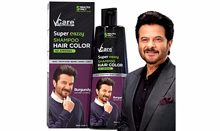 VCare Super Eazzy Hair Colour Shampoo for Women and Men 180ml (180ml, Burgundy)