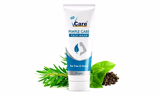 VCare Natural Pimple Care for Face Wash for Oily Skin Types with Tea Tree and Neem 50g Suitable for For Normal & Dry Skin Pack of 1