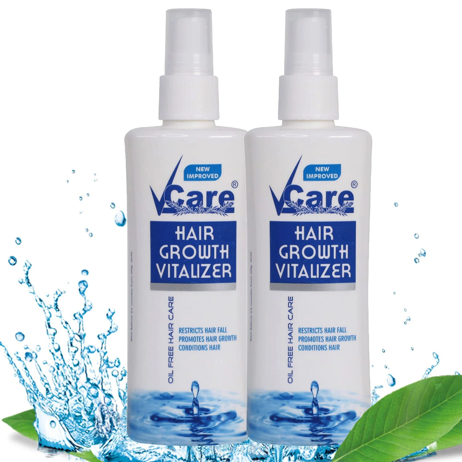 VCare Hair Growth Vitalizer For Frizzy Hair and Moisturize Dry Head | Reduces Hair Fall | Boost Hair Growth | Dandruff Control Serum Oil Free | No Sulphate, No Cruelty, and No Paraben(Pack of 2)100 ml-12497990