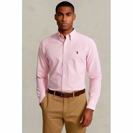 Premium Men's Striped Oxford Shirts - POLO Style by Ralph Lauren-12763125