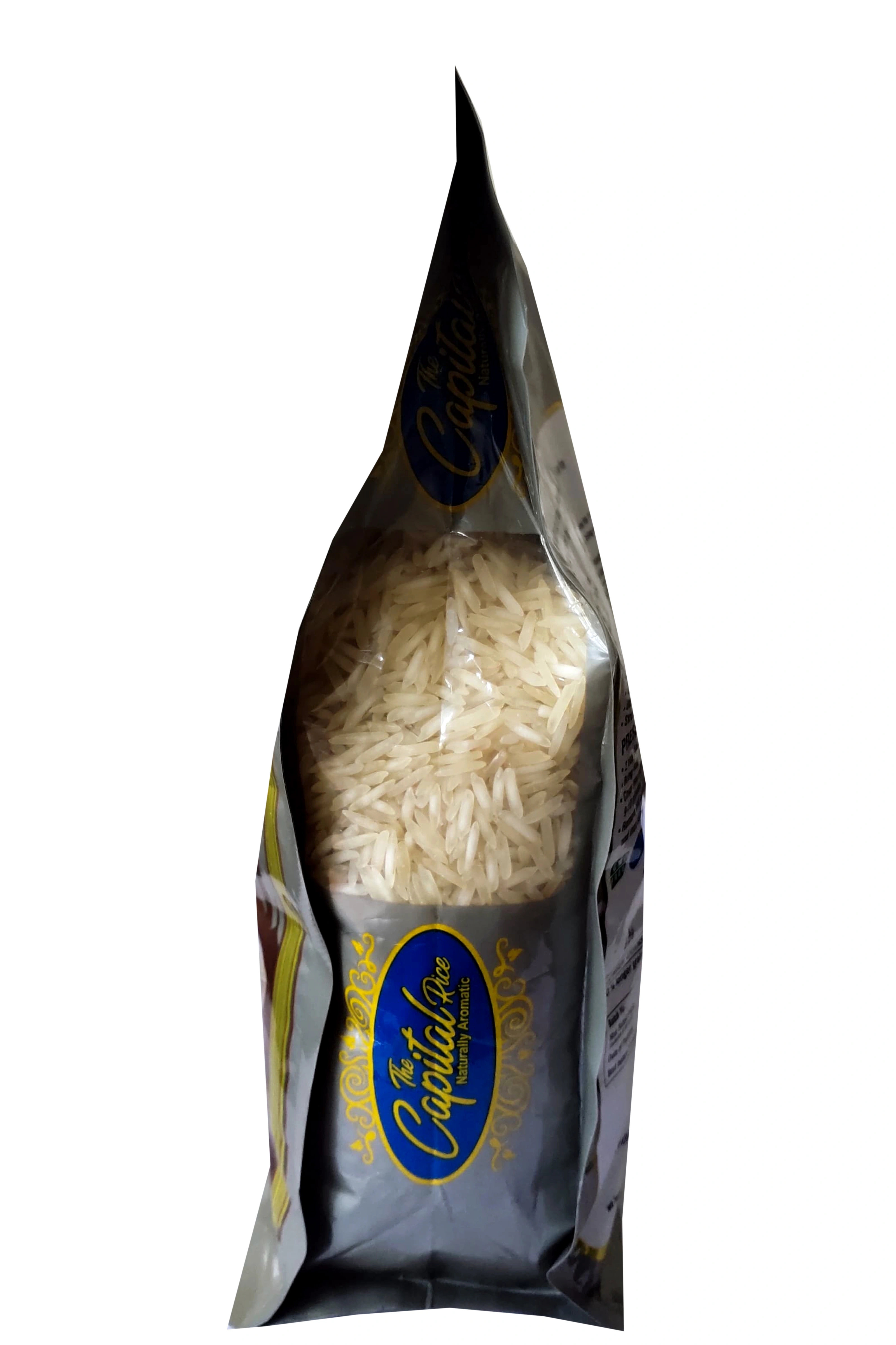 The Capital Rice Naturally Aromatic Silver Steam Basmati Rice, 1kg - Long Grain, Premium Quality Ideal for Biryani-2