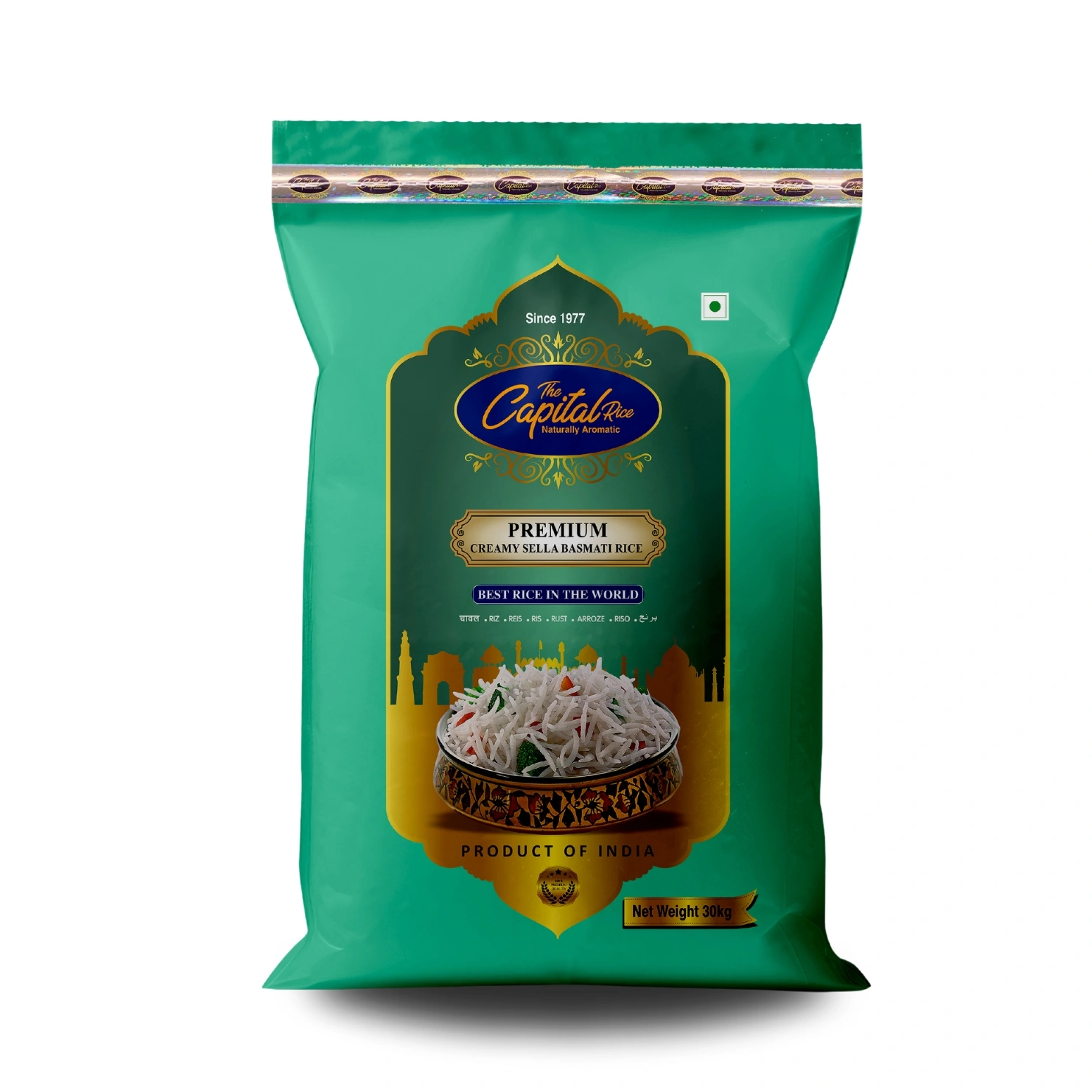 The Capital Rice Naturally Aromatic Premium Creamy Sella Basmati Rice 30Kg Long Grain-ALO-PREMIUM-30kg