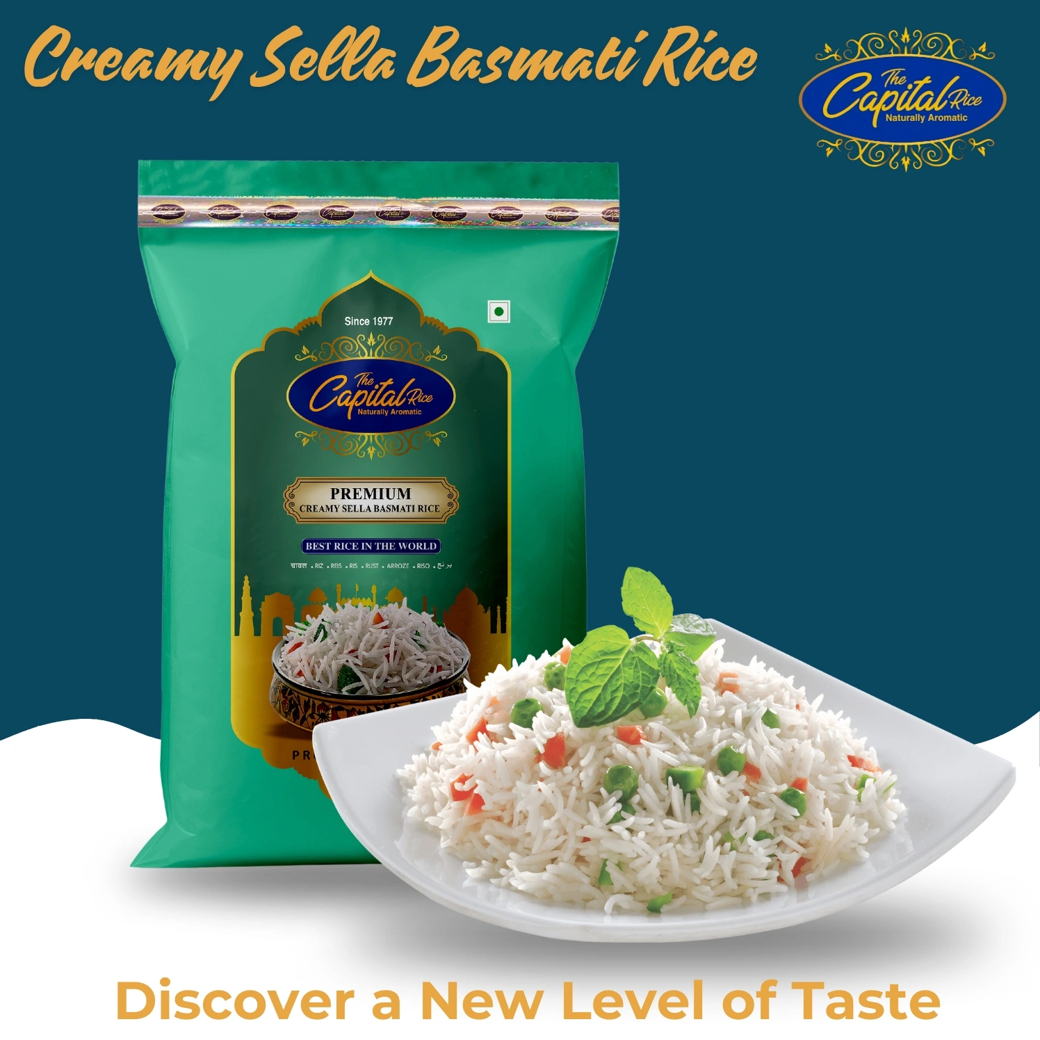 The Capital Rice Naturally Aromatic Premium Creamy Sella Basmati Rice 30Kg Long Grain-2