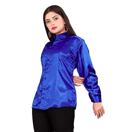Satin Button Down shirt-12486018