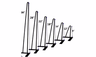 Dekorwish Metal Table Legs, Center Table Legs, Furniture Legs, Hairpin legs 2 Pin pack of 4 (4 inch to 32)