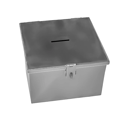 Dekorwish Stainless Steel 304 Grade Donation/Piggy Coin Box-1