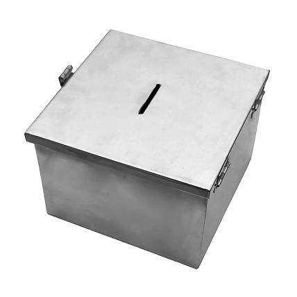 Dekorwish Stainless Steel 304 Grade Donation/Piggy Coin Box-2