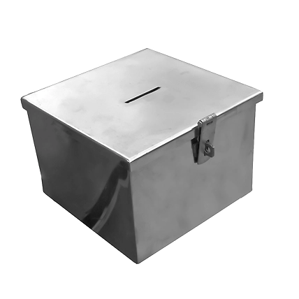 Dekorwish Stainless Steel 304 Grade Donation/Piggy Coin Box-3