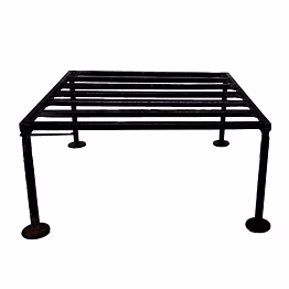 dekorwish square-shaped, thick, sturdy metal planters with a black stand that exudes style gamla planters: the ideal stand for indoor and outdoor planters (pack of 4) (black)
