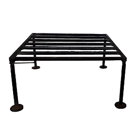 Dekorwish Square-Shaped, Thick, Sturdy Metal planters with a Black Stand That exudes Style Gamla Planters: The Ideal Stand for Indoor and Outdoor Planters (Pack of 4) (Black)