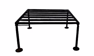 Dekorwish Square-Shaped, Thick, Sturdy Metal planters with a Black Stand That exudes Style Gamla Planters: The Ideal Stand for Indoor and Outdoor Planters (Pack of 4) (Black)