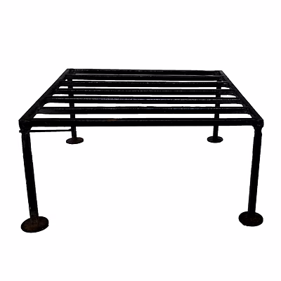 dekorwish square-shaped, thick, sturdy metal planters with a black stand that exudes style gamla planters: the ideal stand for indoor and outdoor planters (pack of 4) (black)