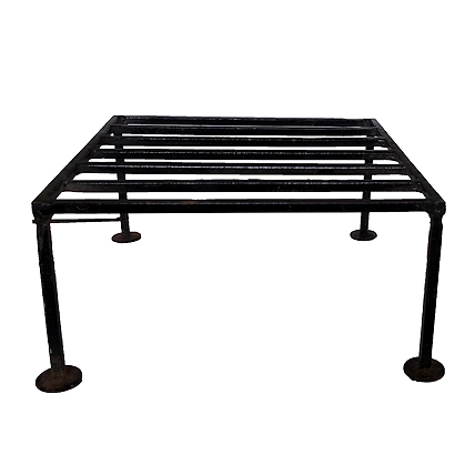 Dekorwish Square-Shaped, Thick, Sturdy Metal planters with a Black Stand That exudes Style Gamla Planters: The Ideal Stand for Indoor and Outdoor Planters (Pack of 4) (Black)-Flower-Pot-Stand