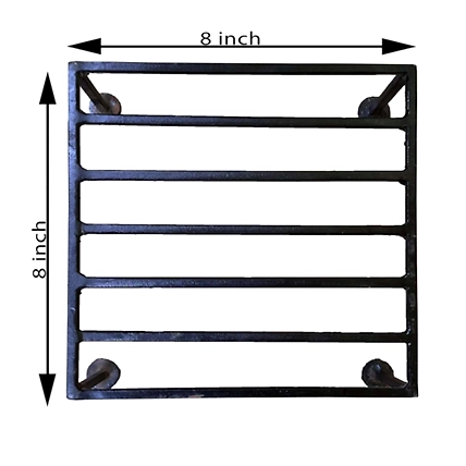 Dekorwish Square-Shaped, Thick, Sturdy Metal planters with a Black Stand That exudes Style Gamla Planters: The Ideal Stand for Indoor and Outdoor Planters (Pack of 4) (Black)-4
