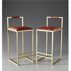 dekorwish Metal Bar Stools combine modern design with durability, perfect for both indoor and outdoor use Set of 2
