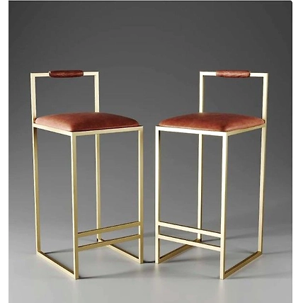 dekorwish Metal Bar Stools combine modern design with durability, perfect for both indoor and outdoor use Set of 2-Bar-Stools
