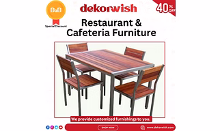 dekorwish Restaurant & Cafeteria Furniture (Metal) – Durable and Modern Solutions Starting from 599