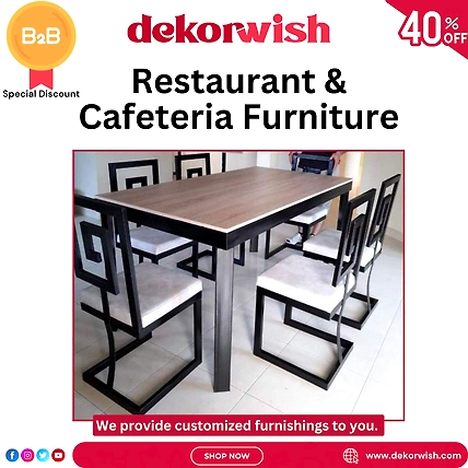 dekorwish Restaurant &amp; Cafeteria Furniture (Metal) – Durable and Modern Solutions Starting from 599-2