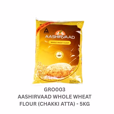 AASHIRVAAD WHOLE WHEAT FLOUR (CHAKKI ATTA) - 5KG-9503551