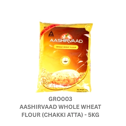 AASHIRVAAD WHOLE WHEAT FLOUR (CHAKKI ATTA) - 5KG-9503551