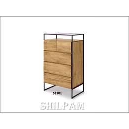 wooden luggage rack