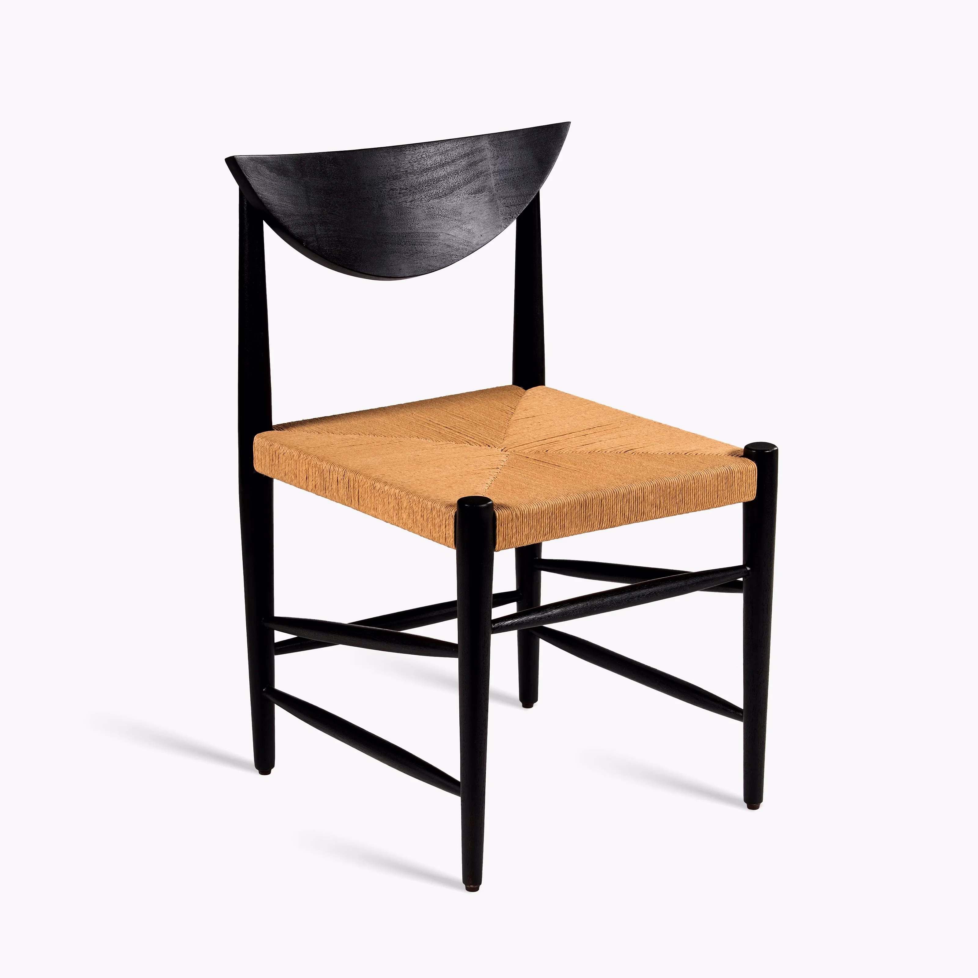 Luxury Acacia Wood Woven Seat Dining Chair image 6