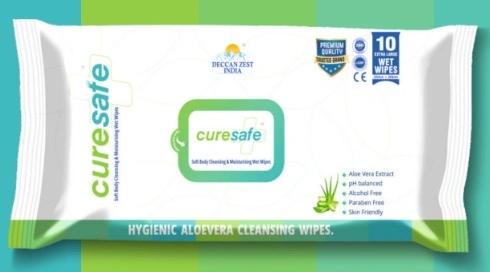 Curesafe Soft Body Cleansing &amp; Moisturising Wet Wipes - 10 L wipes-1