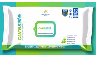 Curesafe Soft Body Cleansing & Moisturising Wet Wipes - 10 L wipes